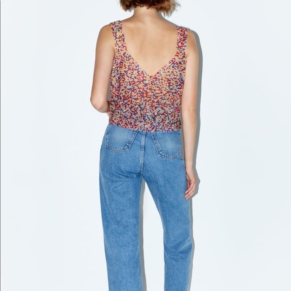 ZARA Limited Edition Beaded Top BNWT - Picture 6 of 8